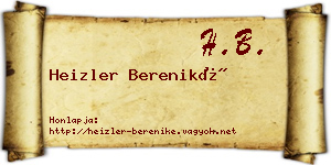 Heizler Bereniké névjegykártya